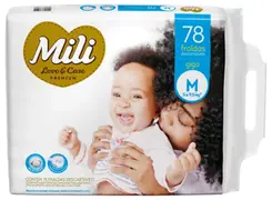 Fralda Mili Love & Care M 78un