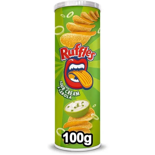 BATATA RUFFLES TUBO SOUR CREAM 100G
