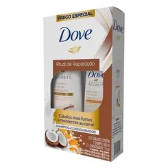 Kit Shampoo 350ml + Condicionador 175ml Dove Ritual de Reparação
