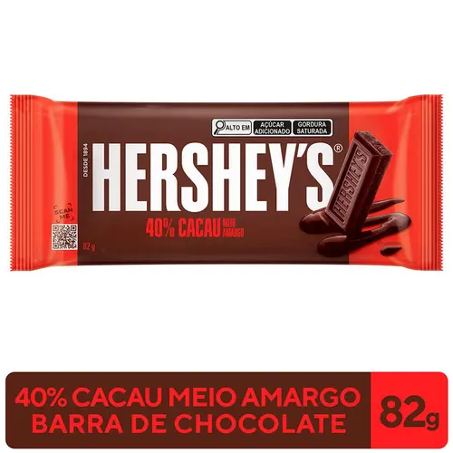 Chocolate em Barra Hershey s Meio Amargo 75g