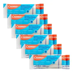 Atadura Crepom 13 Fios Tipo Cysne 6cm x 1,8m - Kit Cremer 6 Unidades