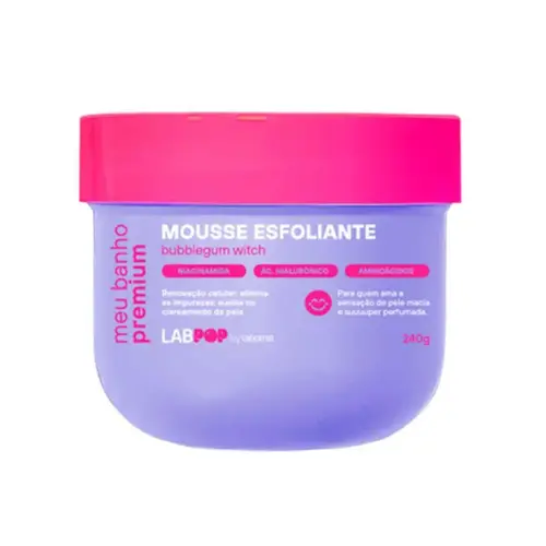 Mousse Esfoliante Labotrat LobPOP Bubblegum 240ml