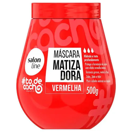 Máscara De Hidratação Matizadora Vermelha Salon Line To De Cacho - 500g