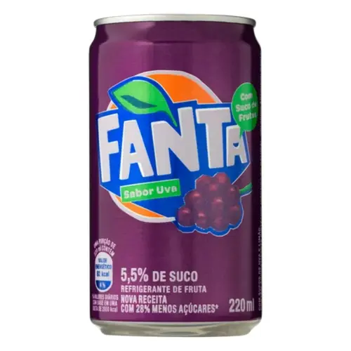 Refrigerante Fanta Uva Lata 220ml