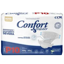 Fralda Geriatrica Confort Master P Incontinencia Severa Com 10 Unidades