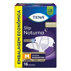 Fralda Geriátrica Tena Slip Noturna Tamanho M 16 Unidades