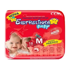Fralda Estrelinha  Baby Pacote Pratico M - 18 Unidades