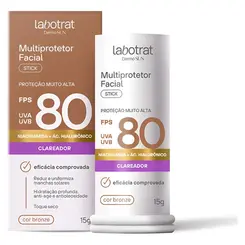 Multiprotetor Solar Facial Stick Fps80 Bege Bronze Labotrat 15g