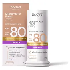 Multiprotetor Solar Facial Stick Fps80 Bege Claro Labotrat 15g