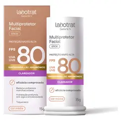 Multiprotetor Solar Facial Stick Fps80 Bege Médio Labotrat 15g