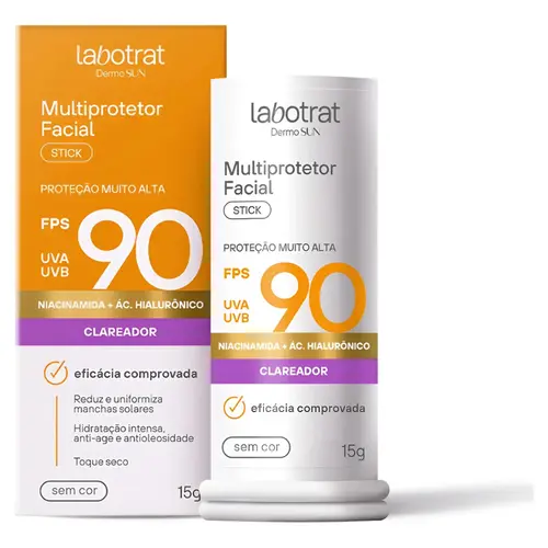 Multiprotetor Solar Facial Stick Fps90 Incolor Labotrat 15g