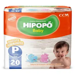 Fralda Hipopó Baby Jumbinho G - 16 unidades