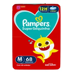 Fralda Pampers Supersequinha Tamanho M 68 Unidades