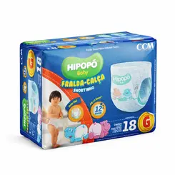 Fralda Calça Hipopó Baby Jumbinho G - 18 unidades