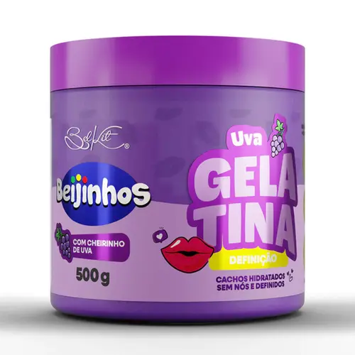 Gelatina Capilar Definição Beijinhos Uva  Belkit 500g