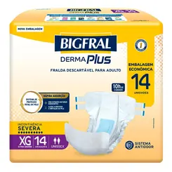 Fralda Bigfral Derma Plus Econômica XG 14 Unidades