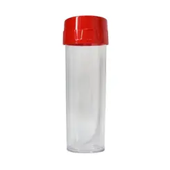 Garrafa Health Labs Acqua Bio Transparente Tampa Vermelha