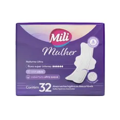 Absorvente Mili Mulher Noturno Ultra com Abas 32 unidades