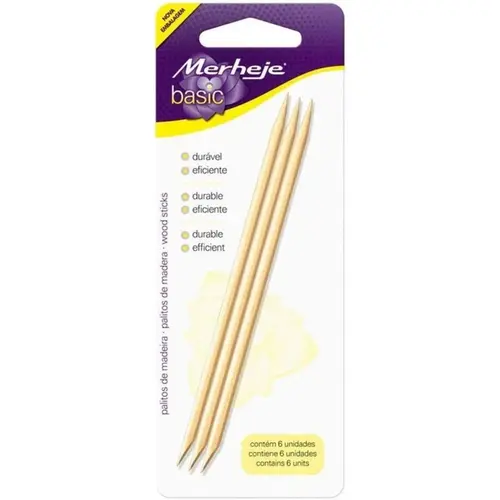 Palito de Unha Merheje Basic Madeira 6un