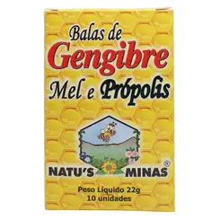 Bala de Gengibre Mel e Própolis 10un 22g