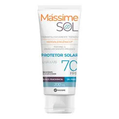 Protetor Solar Massime Fps 70 Oil Free Toque Seco 200ml