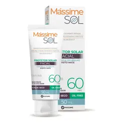 Protetor Solar Facial Massime Sol Fps 60 50ml