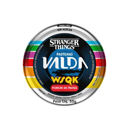 Pastilha Valda Stranger Things Sabor Ponche de Frutas 50G