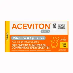 Aceviton Zinco Vitamina C 1G com 10 Comprimidos Efervescentes
