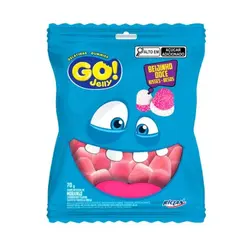 Bala Gelatina Go Jelly Beijo Doce Morango 70g