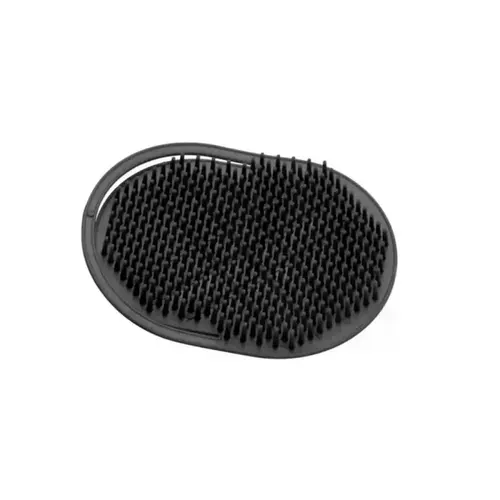 Escova Plástica Oval Preta para Barbeiro