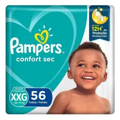 Fralda Pampers Confort Sec Super Tamanho XXG 56 Unidades