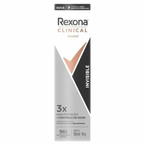 Desodorante Rexona Clinical Invisible Feminino 150ml