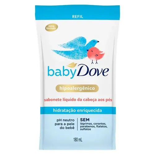 Sabonete Líq Dove Baby Hidratação Enriquecida Refil 180ml