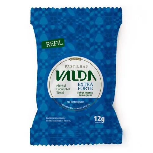 Pastilha Valda Extra Forte Sem Açúcar 12g