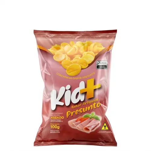 Salgadinho Kid+ Presunto Conchinhas 100g