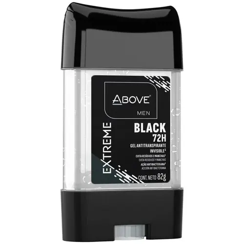 Desodorante Antitranspirante Em Gel Above Extreme Black Men 72H 82G