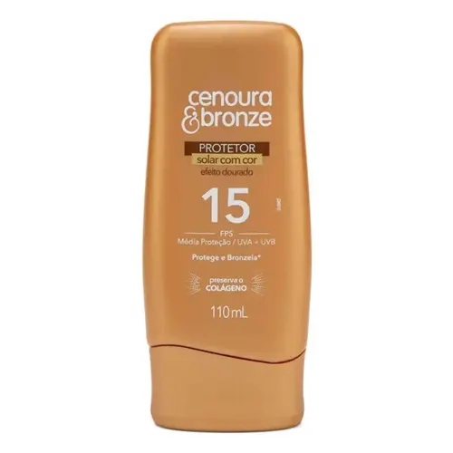 Protetor Solar Cenoura & Bronze Efeito Dourado FPS 15 110ml