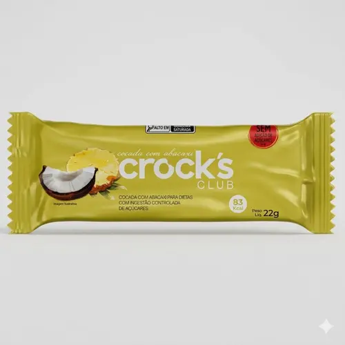 Barra Crocks Coada e Abacaxi Zero Açucar 22g