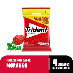 Chiclete Morango Trident 4 Unidades 32g