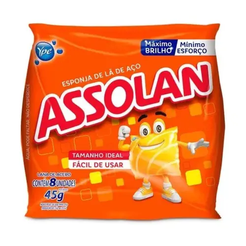 Esponja de Aço Assolan com 8 Unidades