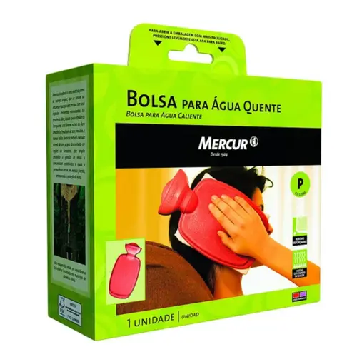 Bolsa de Água Quente Mercur Tamanho P Bordô com 1 Unidade