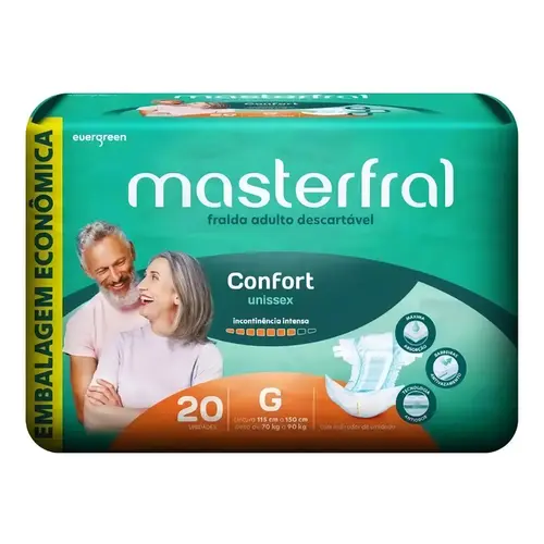 Fralda Adulto Masterfral Confort G 20 unidades