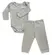 Kit Roupa de Bebê 4 peças 2 Body + 2 Mijão Malha 100% Algodão P Neutro