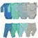 Kit Roupa de Bebê 4 peças 2 Body + 2 Mijão Malha 100% Algodão M Menino