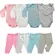 Kit Roupa de Bebê 4 peças 2 Body + 2 Mijão Canelado 100% Algodão M Menina