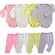 Kit Roupa de Bebê 4 peças 2 Body + 2 Mijão Canelado 100% Algodão M Menina