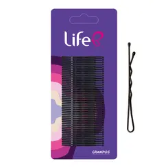 Grampo Life B Pequeno Preto 4,5cm 50 unidades