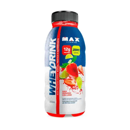 Whey Drink  Max Titanium - Morango com Limão 300ml