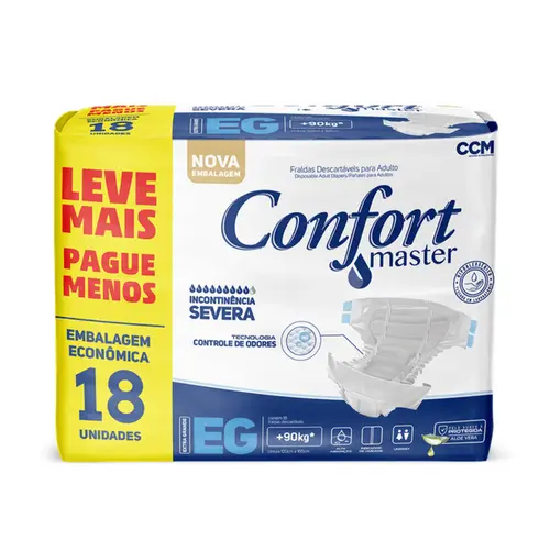 Fralda Geriátrica Confort Master Tamanho EG 18 Unidades