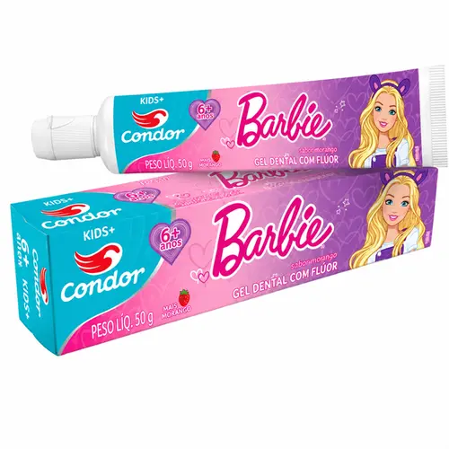 Pasta de Dente Infantil Condor Barbie Anticáries 50g